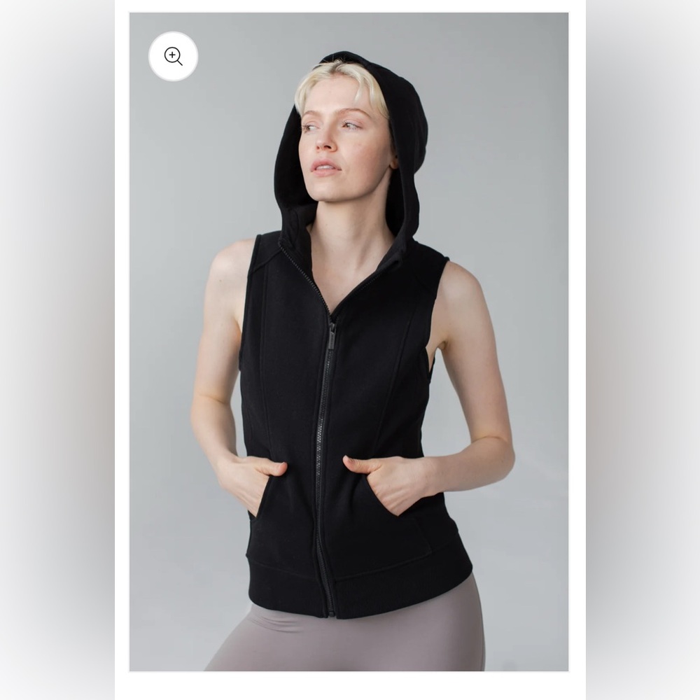 Hooded Zip-up Sweater Vest